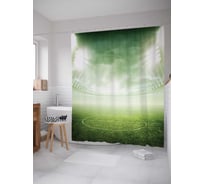 Штора (занавеска) для ванной JoyArty "Яркий стадион" из сатена, 180х200 см с крючками, sc_17315