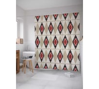 Штора (занавеска) для ванной JoyArty "Летняя свежесть" из сатена, 180х200 см с крючками, sc_16948