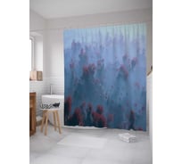 Штора (занавеска) для ванной JoyArty "Туманные леса" из сатена, 180х200 см с крючками, sc_12887