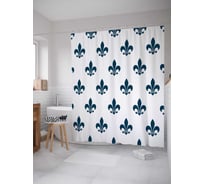 Штора (занавеска) для ванной JoyArty "Пространство с орнаментом" из сатена, 180х200 см с крючками, sc_10787