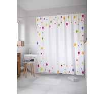 Штора (занавеска) для ванной JoyArty "Звездный вход" из сатена, 180х200 см с крючками, sc_18181