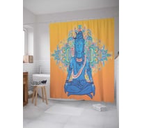 Штора (занавеска) для ванной JoyArty "Дух природы" из сатена, 180х200 см с крючками, sc_19246