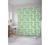 Штора (занавеска) для ванной JoyArty "Классический орнамент" из сатена, 180х200 см с крючками, sc_16817