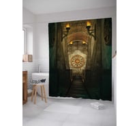 Штора (занавеска) для ванной JoyArty "Магический дворец" из сатена, 180х200 см с крючками, sc_19163