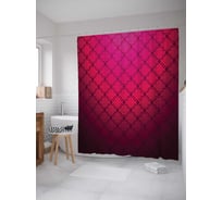 Штора (занавеска) для ванной JoyArty "Вышитый пазл" из сатена, 180х200 см с крючками, sc_22130