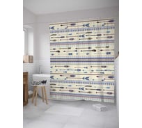 Штора (занавеска) для ванной JoyArty "Быстрые стрелы" из сатена, 180х200 см с крючками, sc_10312