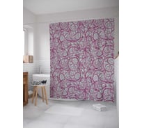 Штора (занавеска) для ванной JoyArty "Волны сновидений" из сатена, 180х200 см с крючками, sc_18530