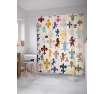 Штора (занавеска) для ванной JoyArty "Мифический орнамент" из сатена, 180х200 см с крючками, sc_10789