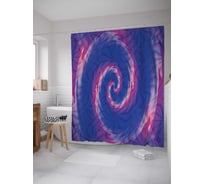 Штора (занавеска) для ванной JoyArty "Облачная спираль" из сатена, 180х200 см с крючками, sc_18735