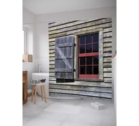 Штора (занавеска) для ванной JoyArty "Нужно закрывать окна" из сатена, 180х200 см с крючками, sc_14207