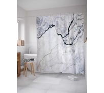 Штора (занавеска) для ванной JoyArty "Форменные трещины" из сатена, 180х200 см с крючками, sc_18901