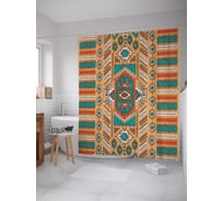 Штора (занавеска) для ванной JoyArty "Фигурное собрание" из сатена, 180х200 см с крючками, sc_26703