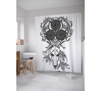 Штора (занавеска) для ванной JoyArty "Кельтский олеь" из сатена, 180х200 см с крючками, sc_16901