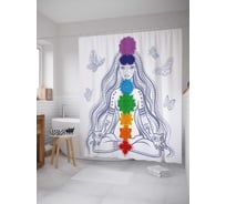 Штора (занавеска) для ванной JoyArty "Дева природа" из сатена, 180х200 см с крючками, sc_18739