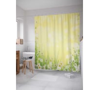 Штора (занавеска) для ванной JoyArty "Чувство безопасности" из сатена, 180х200 см с крючками, sc_17048