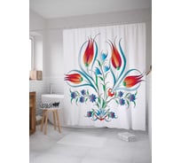 Штора (занавеска) для ванной JoyArty "Удивляйся каждому дню" из сатена, 180х200 см с крючками, sc_17756