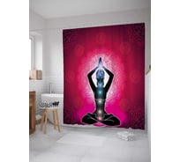 Штора (занавеска) для ванной JoyArty "Блеск энергии" из сатена, 180х200 см с крючками, sc_18784