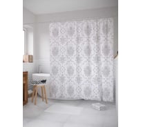 Штора (занавеска) для ванной JoyArty "Классический орнамент" из сатена, 180х200 см с крючками, sc_13565