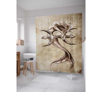 Штора (занавеска) для ванной JoyArty "Опасная русалка" из сатена, 180х200 см с крючками, sc_13868