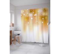 Штора (занавеска) для ванной JoyArty "Звездная иллюзия" из сатена, 180х200 см с крючками, sc_14171