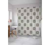 Штора (занавеска) для ванной JoyArty "Кухонная мозаика" из сатена, 180х200 см с крючками, sc_29476