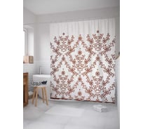 Штора (занавеска) для ванной JoyArty "Фантазия в цветах" из сатена, 180х200 см с крючками, sc_19951