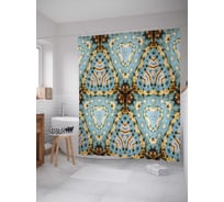 Штора (занавеска) для ванной JoyArty "Геометрия воображения" из сатена, 180х200 см с крючками, sc_20351