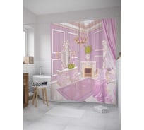 Штора (занавеска) для ванной JoyArty "Королевское помещение" из сатена, 180х200 см с крючками, sc_11971