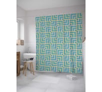 Штора (занавеска) для ванной JoyArty "Наложение углов" из сатена, 180х200 см с крючками, sc_28916