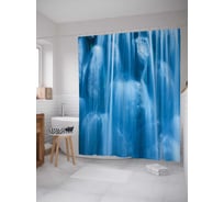 Штора (занавеска) для ванной JoyArty "Сплошной водопад" из сатена, 180х200 см с крючками, sc_21827