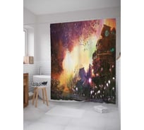 Штора (занавеска) для ванной JoyArty "Магические места" из сатена, 180х200 см с крючками, sc_23092