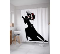 Штора (занавеска) для ванной JoyArty "Вдохновляющий танец" из сатена, 180х200 см с крючками, sc_23794