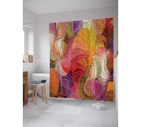 Штора (занавеска) для ванной JoyArty "Спиральная деформация" из сатена, 180х200 см с крючками, sc_26123