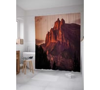 Штора (занавеска) для ванной JoyArty "Природное безумие" из сатена, 180х200 см с крючками, sc_21256