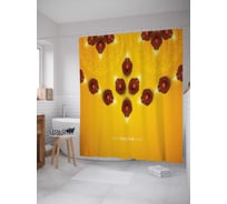 Штора (занавеска) для ванной JoyArty "Настроение дивали" из сатена, 180х200 см с крючками, sc_26682