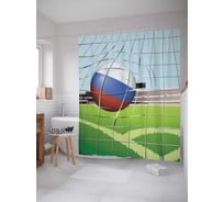 Штора (занавеска) для ванной JoyArty "Русский гол" из сатена, 180х200 см sc_378888