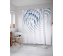 Штора (занавеска) для ванной JoyArty "Геометрический облик" из сатена, 180х200 см с крючками, sc_23306