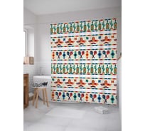 Штора (занавеска) для ванной JoyArty "Мексиканские полосы" из сатена, 180х200 см с крючками, sc_20612