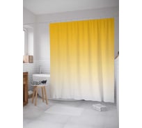 Штора (занавеска) для ванной JoyArty "Солнечное сияние" из сатена, 180х200 см с крючками, sc_23584