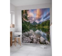 Штора (занавеска) для ванной JoyArty "Природный пирс" из сатена, 180х200 см с крючками, sc_21340