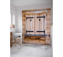 Штора (занавеска) для ванной JoyArty "Закрытое окно" из сатена, 180х200 см с крючками, sc_20176