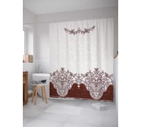 Штора (занавеска) для ванной JoyArty "Узор с ямками" из сатена, 180х200 см с крючками, sc_22005