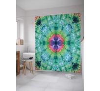 Штора (занавеска) для ванной JoyArty "Галактическая скорость" из сатена, 180х200 см с крючками, sc_20348