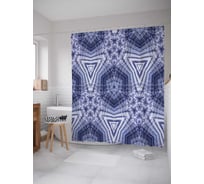 Штора (занавеска) для ванной JoyArty "Треугольные галлюцинации" из сатена, 180х200 см с крючками, sc_20358