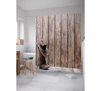 Штора (занавеска) для ванной JoyArty "Возвращение за шляпой" из сатена, 180х200 см с крючками, sc_23119