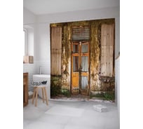 Штора (занавеска) для ванной JoyArty "Старинная дверь" из сатена, 180х200 см с крючками, sc_19835