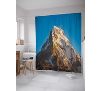 Штора (занавеска) для ванной JoyArty "Горное стремление" из сатена, 180х200 см с крючками, sc_21254