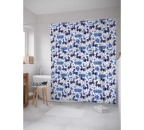 Штора (занавеска) для ванной JoyArty "Веселые лошадки" из сатена, 180х200 см с крючками, sc_2054
