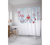 Штора (занавеска) для ванной JoyArty "В каждом доме" из сатена, 180х200 см с крючками, sc_20071