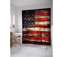 Штора (занавеска) для ванной JoyArty "Старинный флаг" из сатена, 180х200 см с крючками, sc_20719